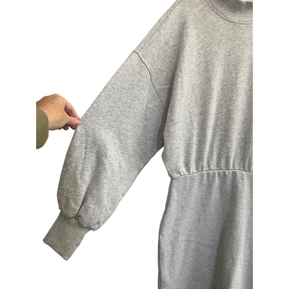 SPIRITUAL GANGSTER Small Gray Sweatshirt Dress Balloon Sleeve NEW HTF #7139 - Picture 6 of 13
